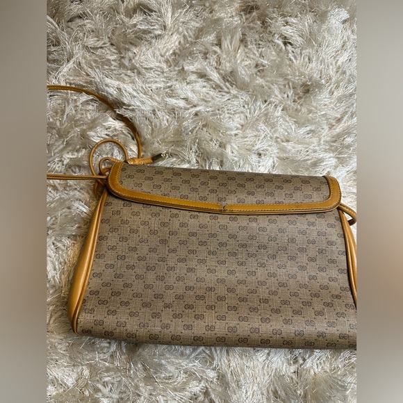 GUCCI Vintage Micro GG Pattern Canvas Shoulder Bag - Picture 11 of 12